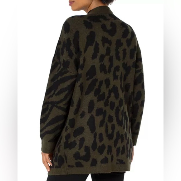 Liverpool Los Angeles Open Front Animal Print Cardigan, Size S - Picture 3 of 5
